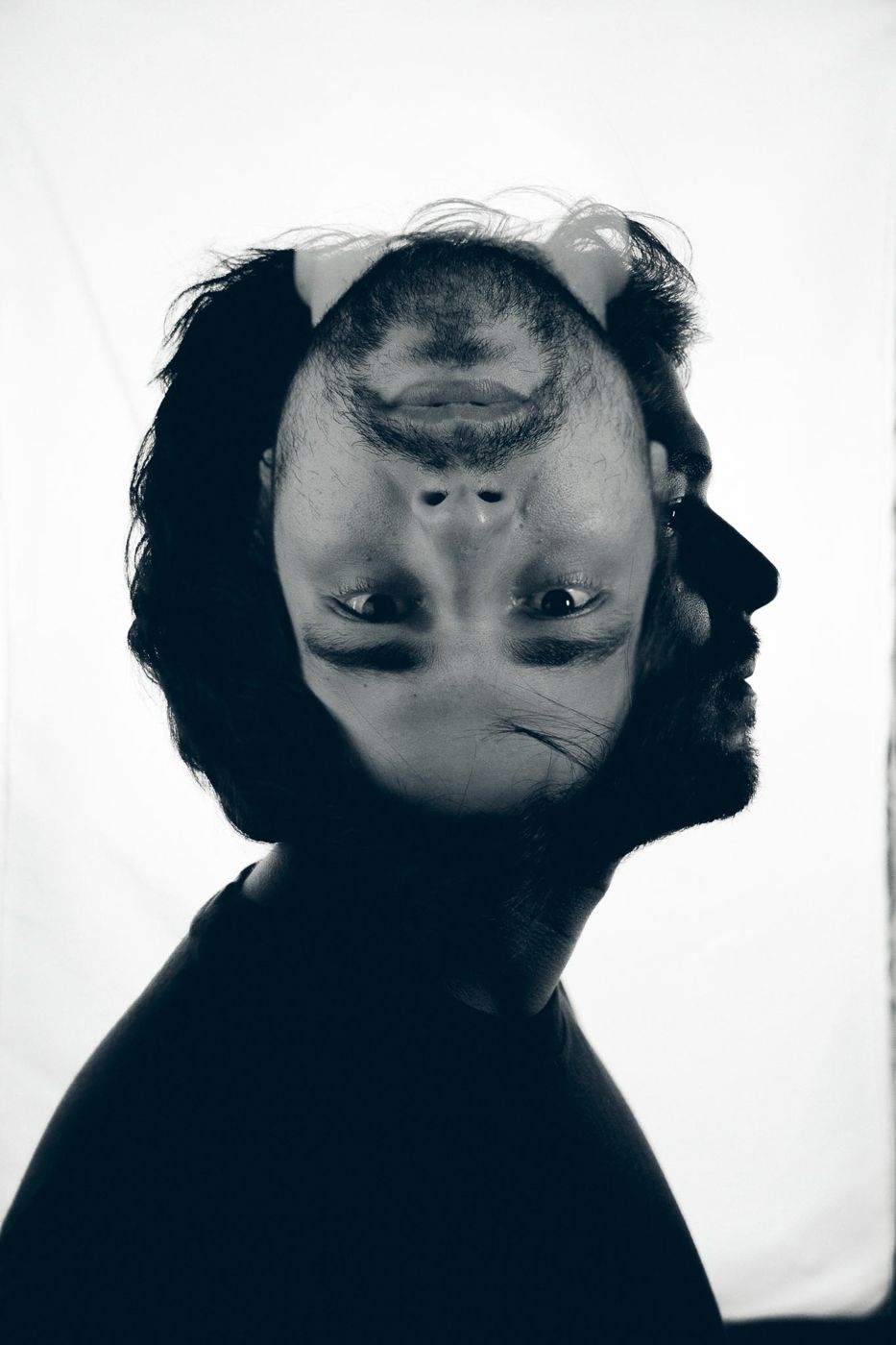 Klipsun double exposure, black and white